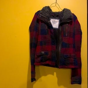 Abercrombie & fitch Women’s medium plaid jacket